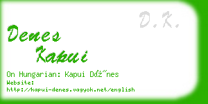 denes kapui business card
